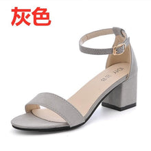 Load image into Gallery viewer, Sandals Female Summer 2019 New Fashion In Korean Edition For Students Coarse-heeled High Women&#39;s Shoes Girl Square Heel Sandals