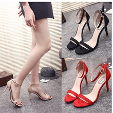 Load image into Gallery viewer, ZETMTC 2019 summer fashion ladies 7cm stiletto heels sandals women&#39;s black red high heels shallow mouth ladies sandals