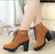 Load image into Gallery viewer, Woman Boots Women Shoes Ladies Thick Fur Ankle Boots Women High Heel Platform Rubber Shoes Snow Boots jmi8