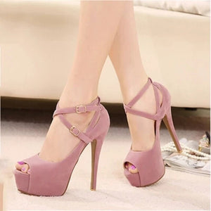 2018 new fish mouth sandals thin high-heeled shoes with women's shoes fashion ladies fashion wild sandals.