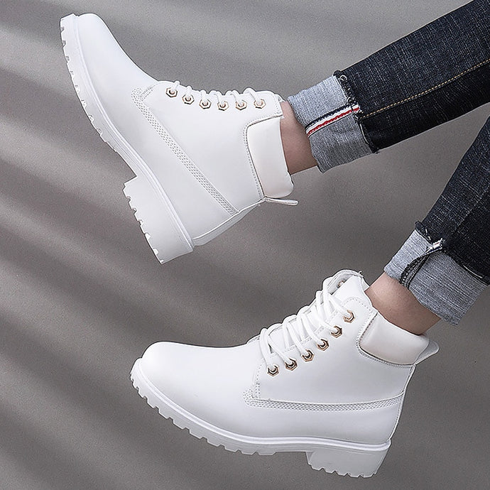 Winter boots women shoes 2019 warm fur plush sneakers women snow boots women lace-up ankle boots winter shoes woman botas mujer