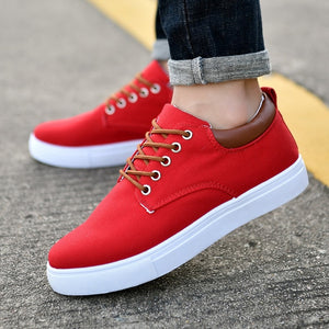 Spring Men's Canvas Shoes Men Fashion Sneakers Men Comfortable Mens Casual Shoes Lace-Up Brand Driving Shoes Big Size