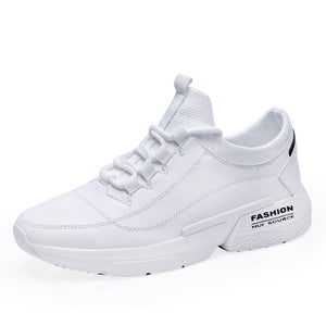 Outdoor 2019 fashion leather casual men's comfortable non-slip wear-resistant waterproof sports running shoes large size 39 - 46