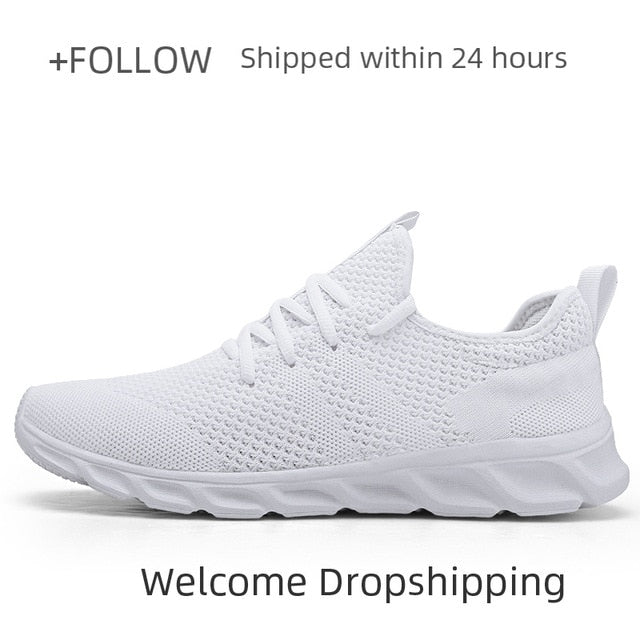 Damyuan Light Running Shoes Flyknit Breathable Lace-Up Jogging Shoes for Man Sneakers Anti-Odor Men's Casual Shoes Drop Shipping