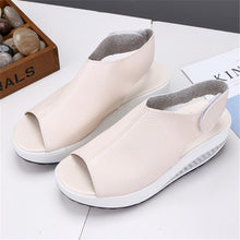 Load image into Gallery viewer, New rocking shoes women&#39;s sandals thick bottom wedges sponge cake waterproof platform fish mouth large size women&#39;s sandals